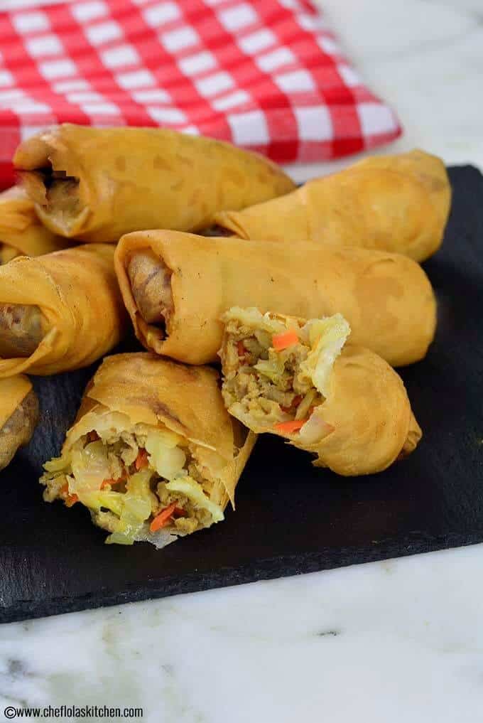 Rollitos de primavera crujientes – estilo africano