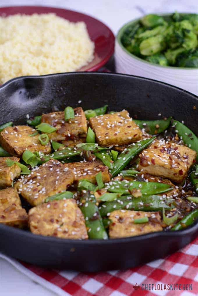 Tofu estofado picante