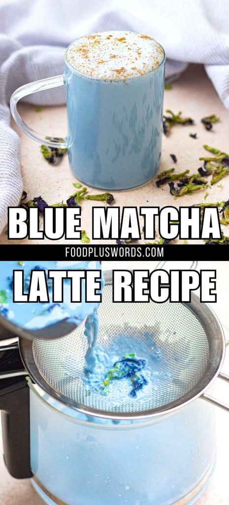 La mejor receta de matcha latte azul