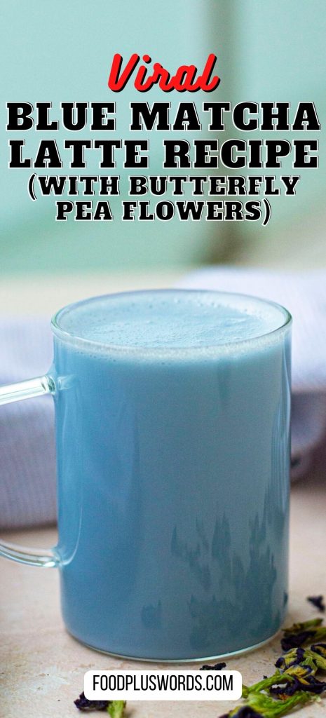 La mejor receta de matcha latte azul