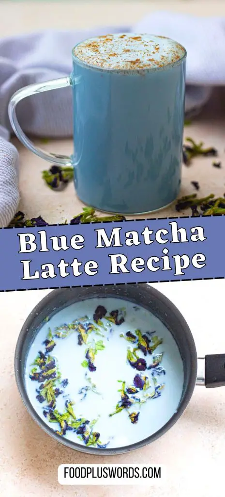 La mejor receta de matcha latte azul