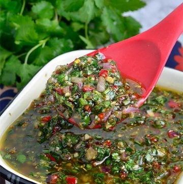 Salsa chimichurri fácil y rápida