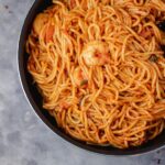 Receta de espaguetis jollof