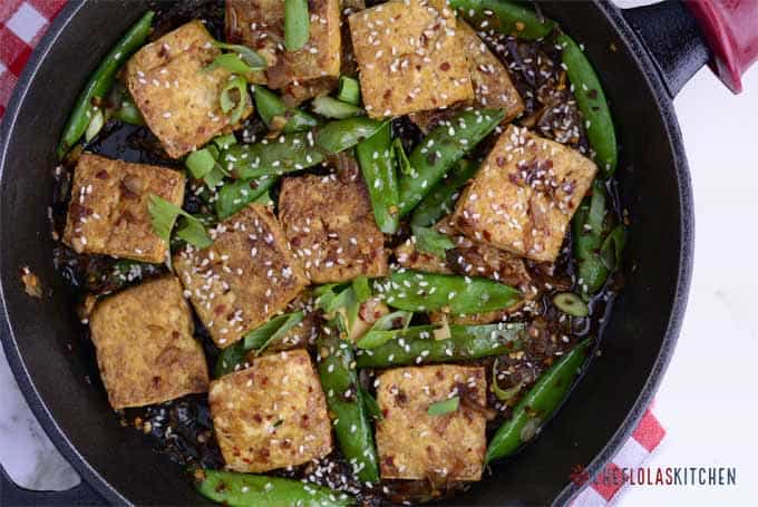 Tofu estofado picante