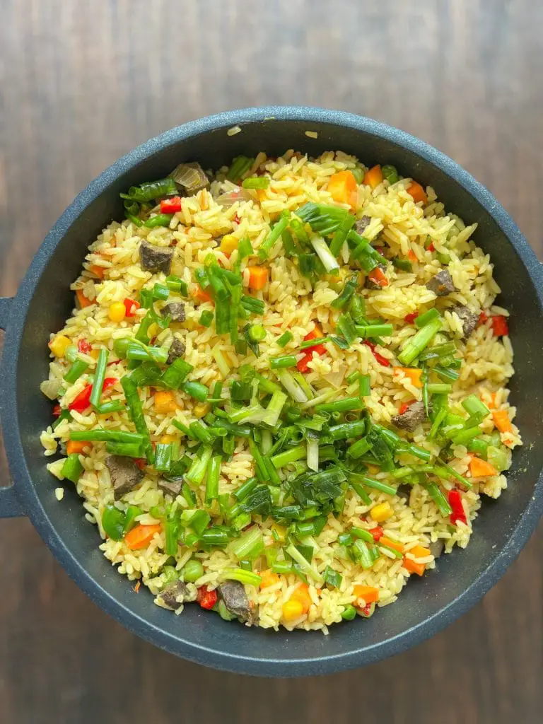 Receta auténtica de arroz frito nigeriano