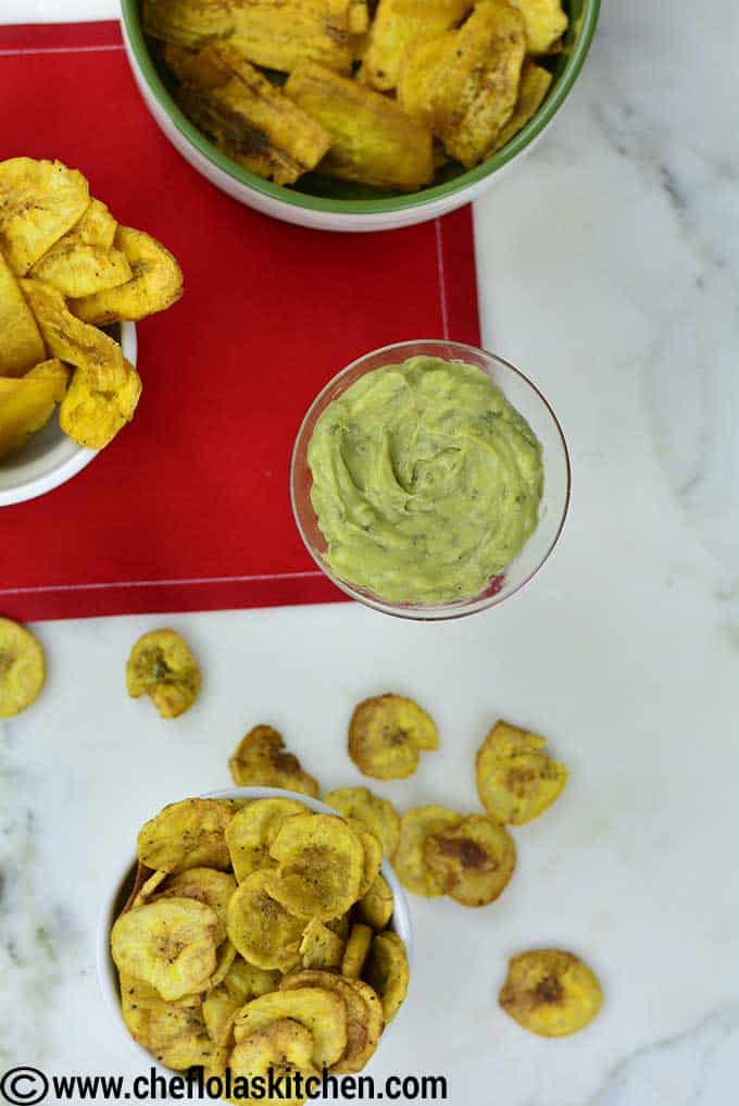 Chips de plátano al horno