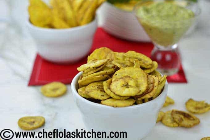 Chips de plátano al horno