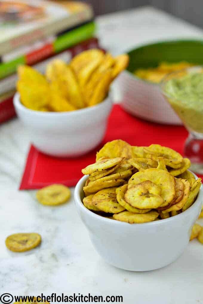 Chips de plátano al horno