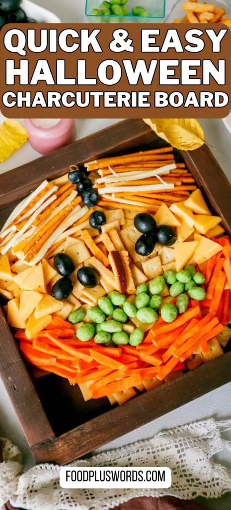 Tabla de bocadillos de calabaza de Halloween