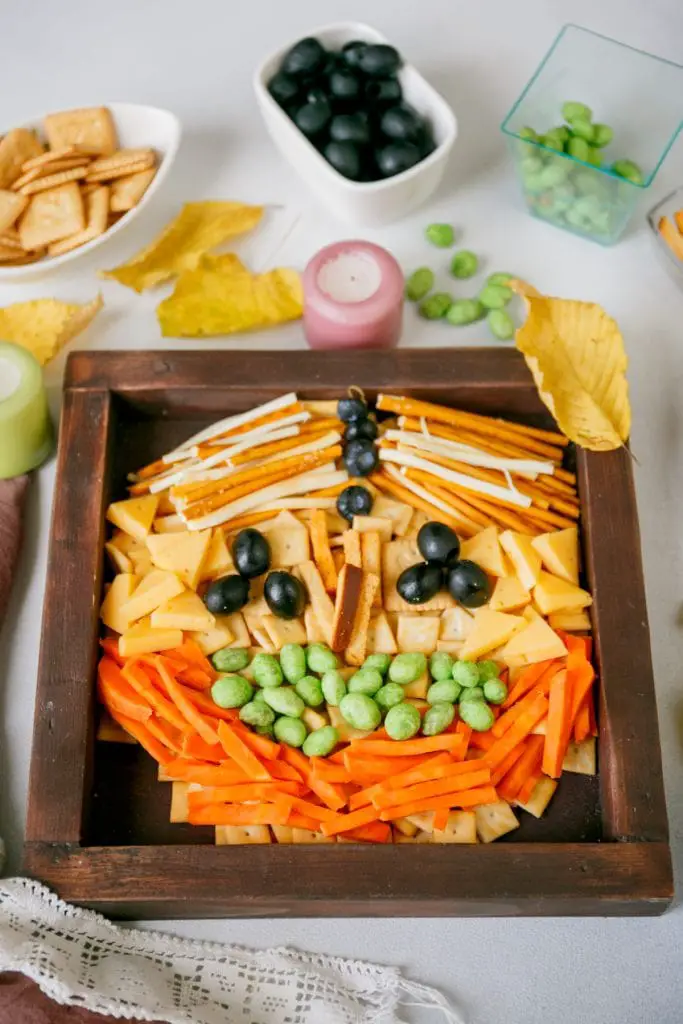 Tabla de bocadillos de calabaza de Halloween