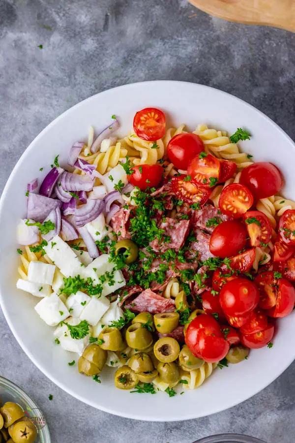 Ensalada de pasta italiana fácil Ensalada de pasta italiana fácil