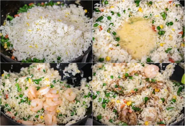 Arroz Frito Fácil Con Camarones