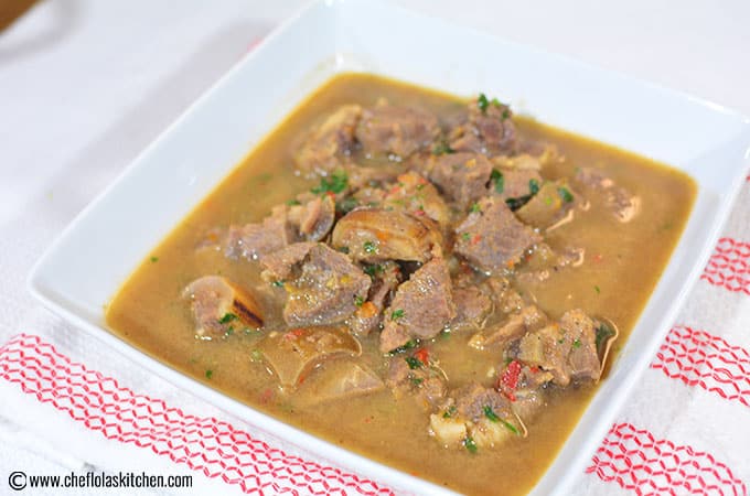 Sopa de pimientos africanos – carne de cabra