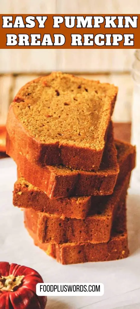 Receta fácil de pan de calabaza sin lácteos
