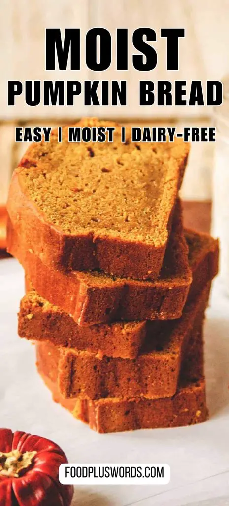Receta fácil de pan de calabaza sin lácteos
