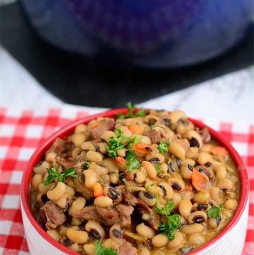 Receta sureña de guisantes de ojo negro