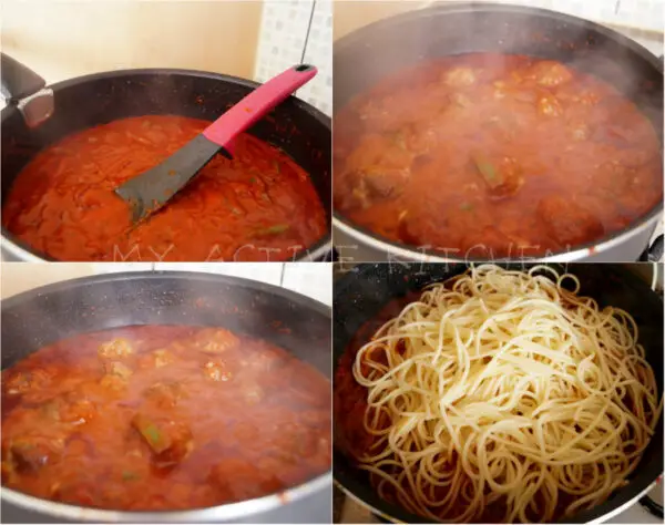 Espagueti y albóndigas Espagueti y albóndigas