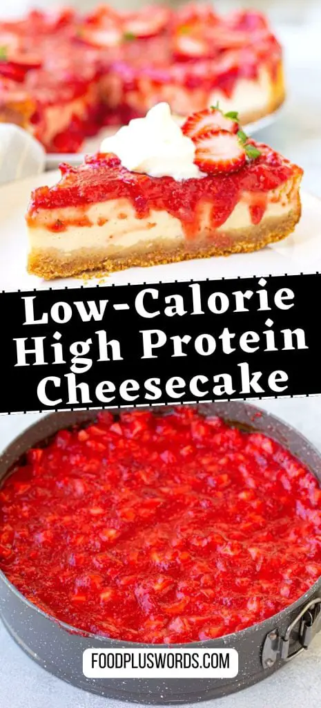 Receta fácil de tarta de queso con fresas y proteínas Receta fácil de tarta de queso con fresas y proteínas