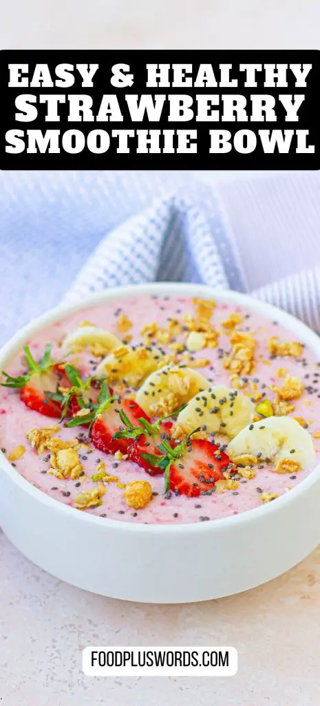 Receta de tazón de batido de fresas Receta de tazón de batido de fresas