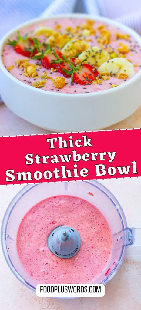 Receta de tazón de batido de fresas Receta de tazón de batido de fresas