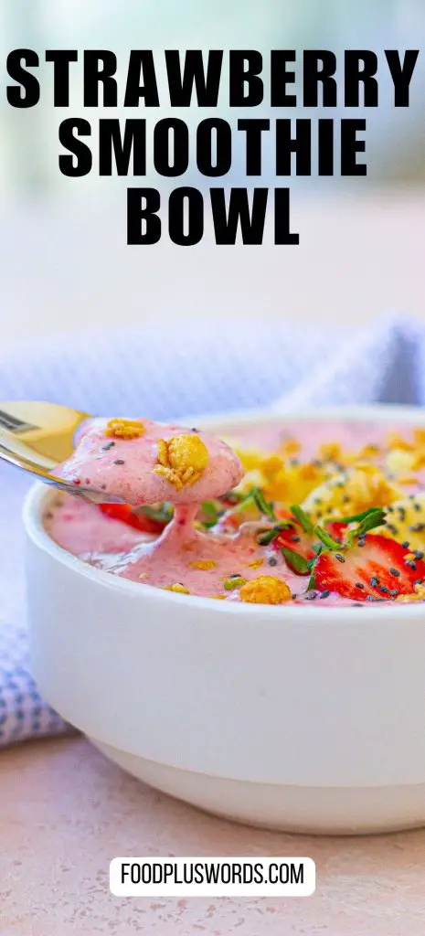 Receta de tazón de batido de fresas Receta de tazón de batido de fresas