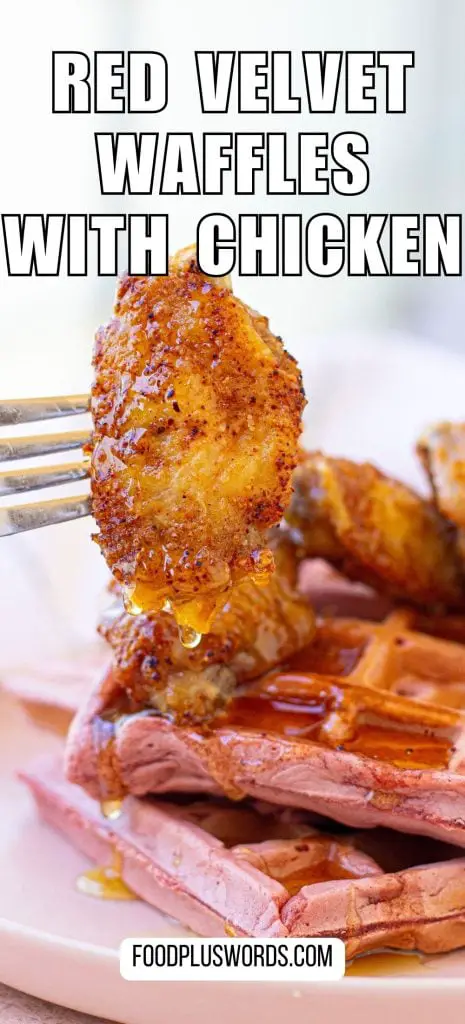 Receta de pollo y gofres Red Velvet Receta de pollo y gofres Red Velvet