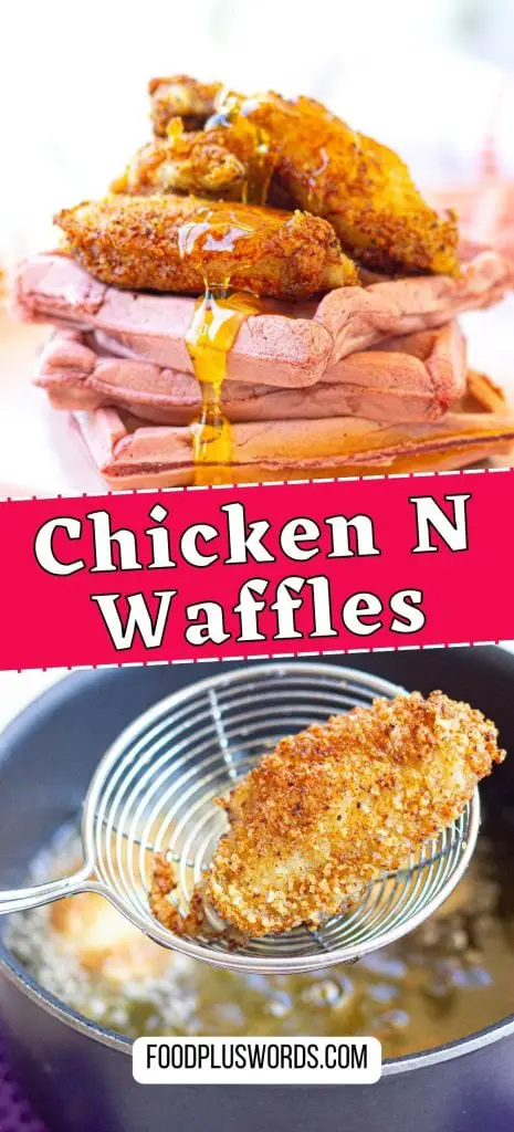 Receta de pollo y gofres Red Velvet Receta de pollo y gofres Red Velvet