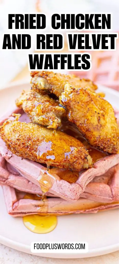 Receta de pollo y gofres Red Velvet Receta de pollo y gofres Red Velvet