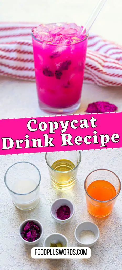 Refrescante de fruta de dragón de mango Copycat (receta de Starbucks) Refrescante de fruta de dragón de mango Copycat (receta de Starbucks)