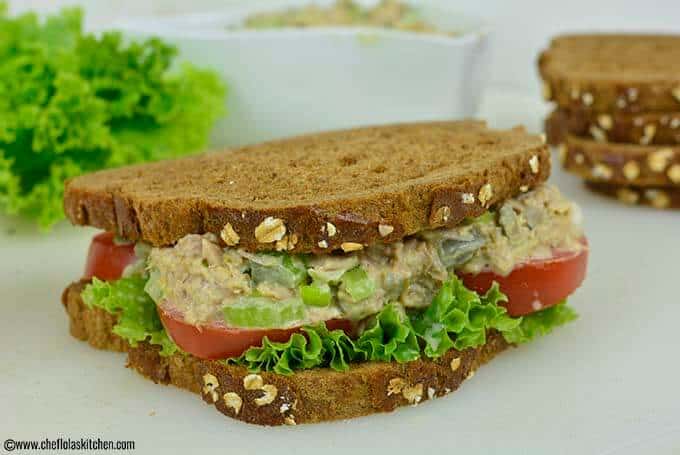 Sándwich de ensalada de pavo cremoso y fácil Sándwich de ensalada de pavo cremoso y fácil