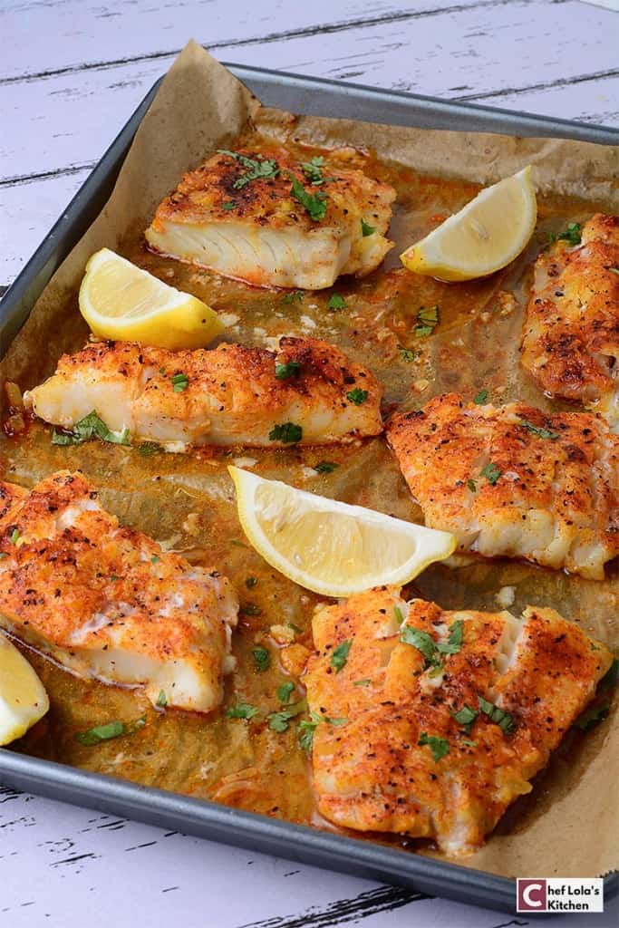 Receta fácil de bacalao al horno con ajo al limón