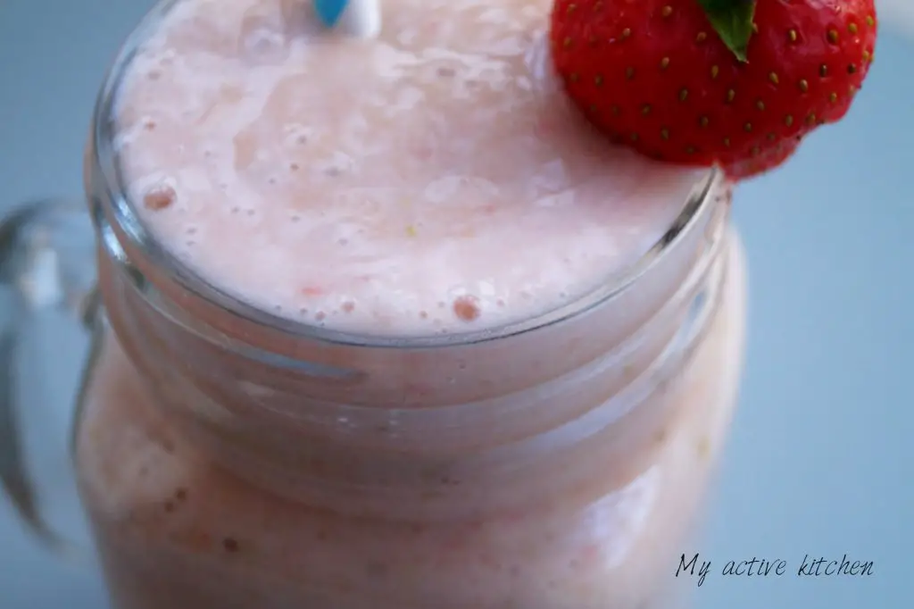 Batido de plátano y fresa Batido de plátano y fresa