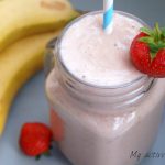 Batido de plátano y fresa Batido de plátano y fresa