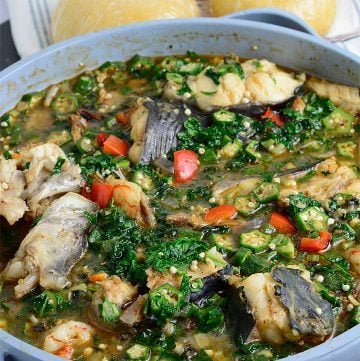 Sopa de pimientos okro Sopa de pimientos okro