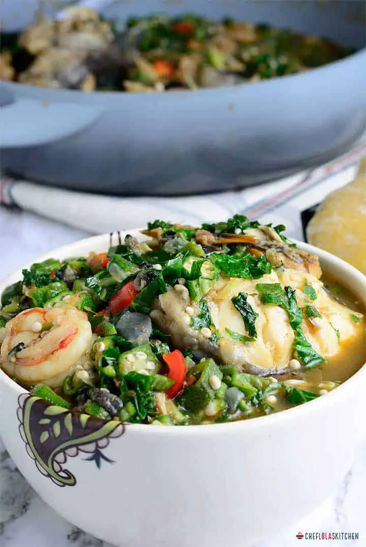 Sopa de pimientos okro