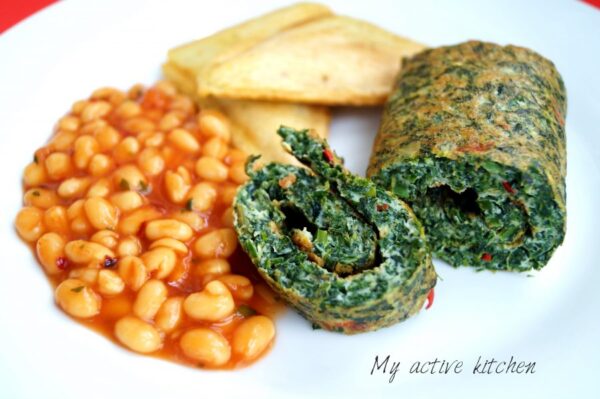 Tortilla Ugwu y tostadas de ñame