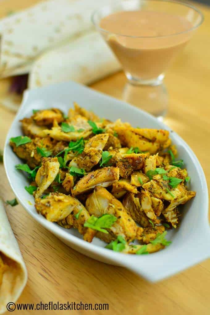 Shawarma de pollo casero Shawarma de pollo casero