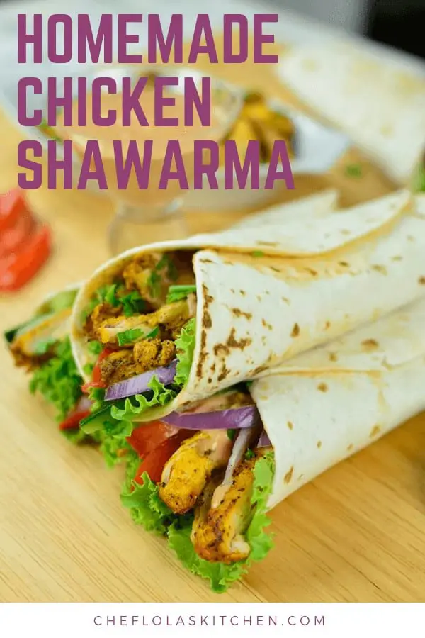 Shawarma de pollo casero Shawarma de pollo casero