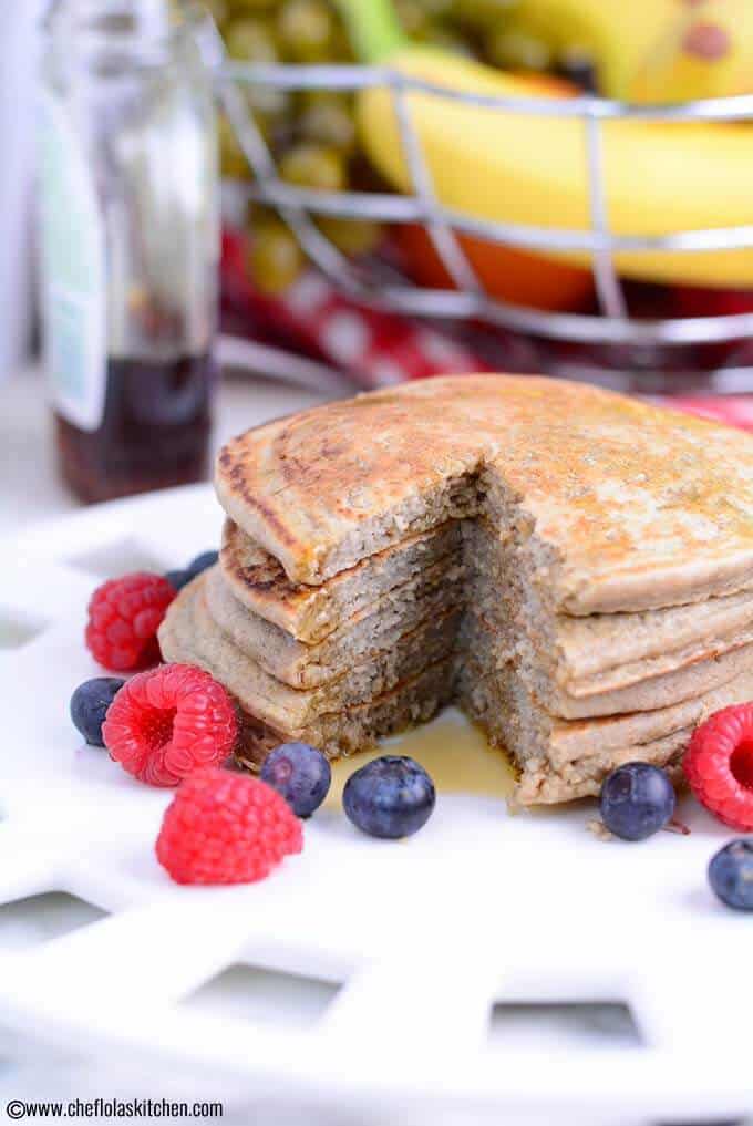 Tortitas saludables de avena y plátano sin gluten