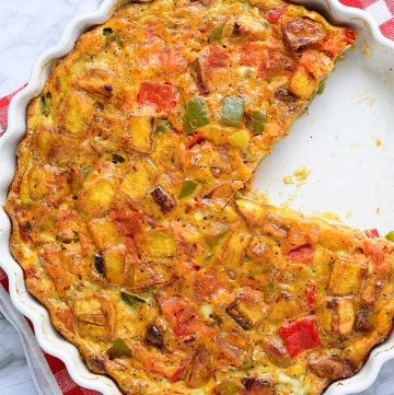 Frittata De Huevo Y Plátano Al Horno