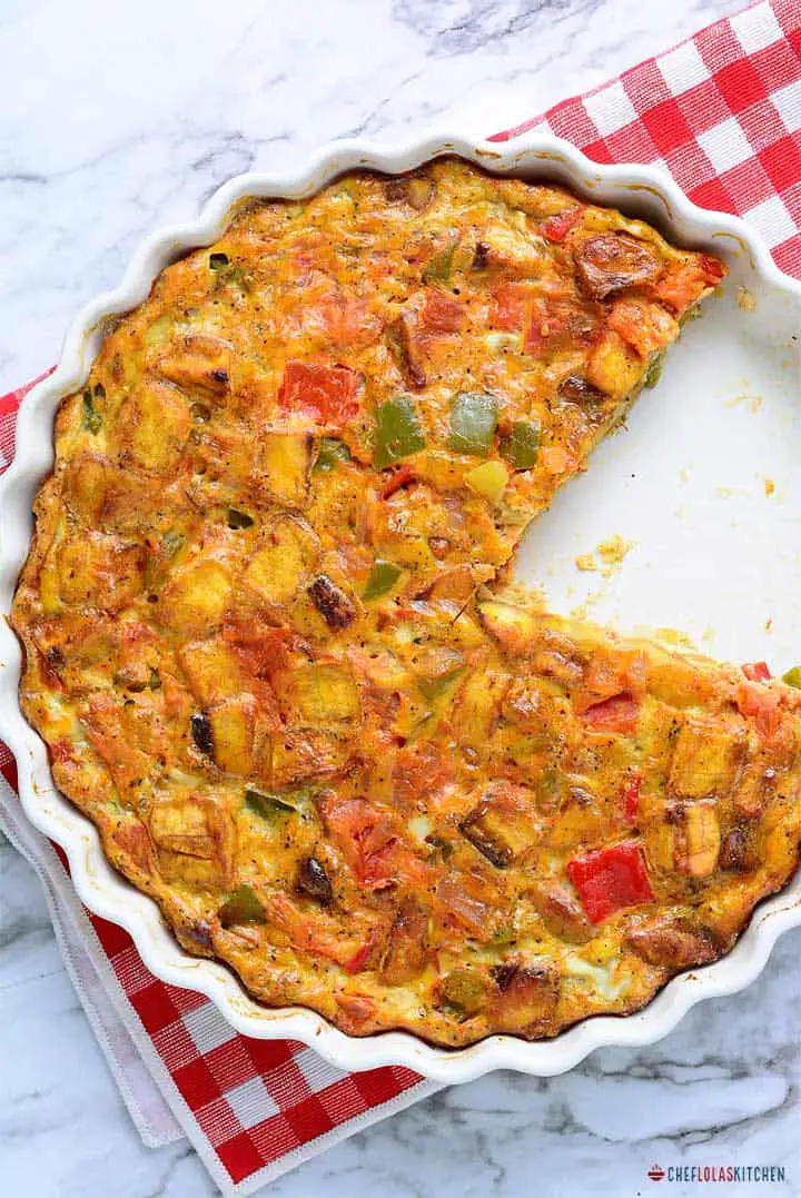 Frittata De Huevo Y Plátano Al Horno