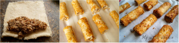 Rollo de pan crujiente y pescado (rollo de pescado nigeriano)