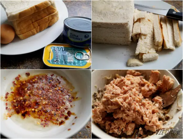 Rollo de pan crujiente y pescado (rollo de pescado nigeriano)