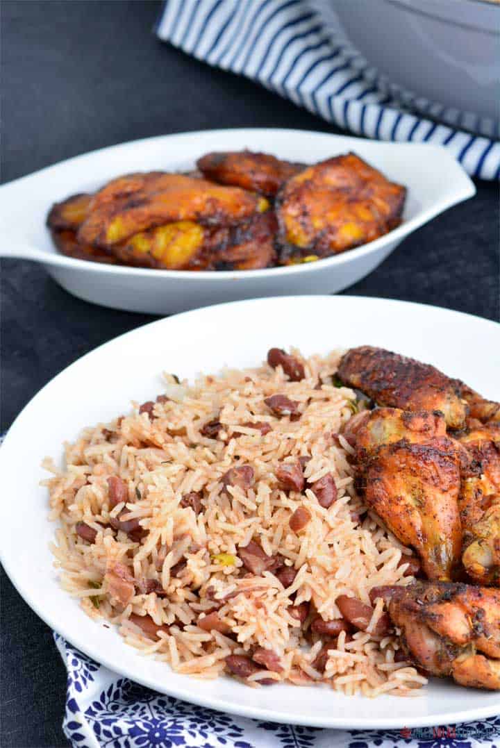 Delicioso arroz y guisantes jamaicanos