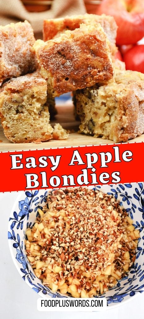 Brownies de manzana y canela (Blondies de manzana y canela)