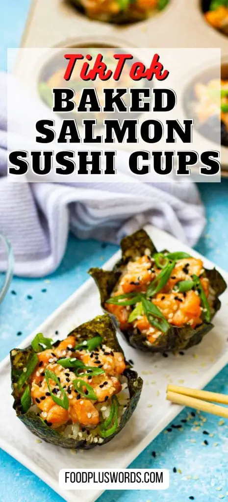 Tazas para hornear sushi (receta viral de tazas de sushi con salmón al horno) Tazas para hornear sushi (receta viral de tazas de sushi con salmón al horno)