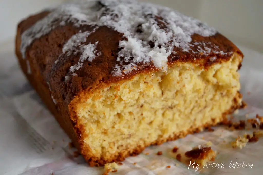 Pan de plátano y coco fácil