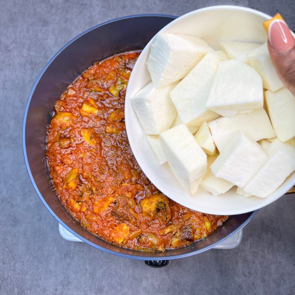 Receta fácil de asaro (gachas de ñame nigeriano)