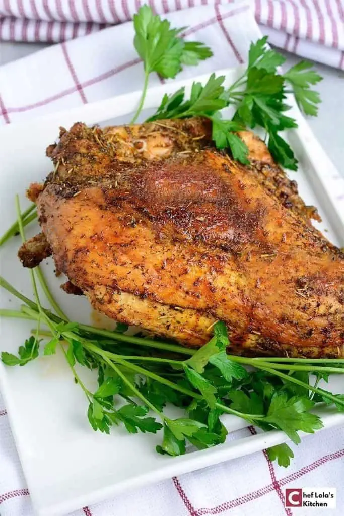 Pechuga de pavo de la freidora de aire caliente Pechuga de pavo de la freidora de aire caliente