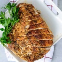 Pechuga de pavo de la freidora de aire caliente Pechuga de pavo de la freidora de aire caliente
